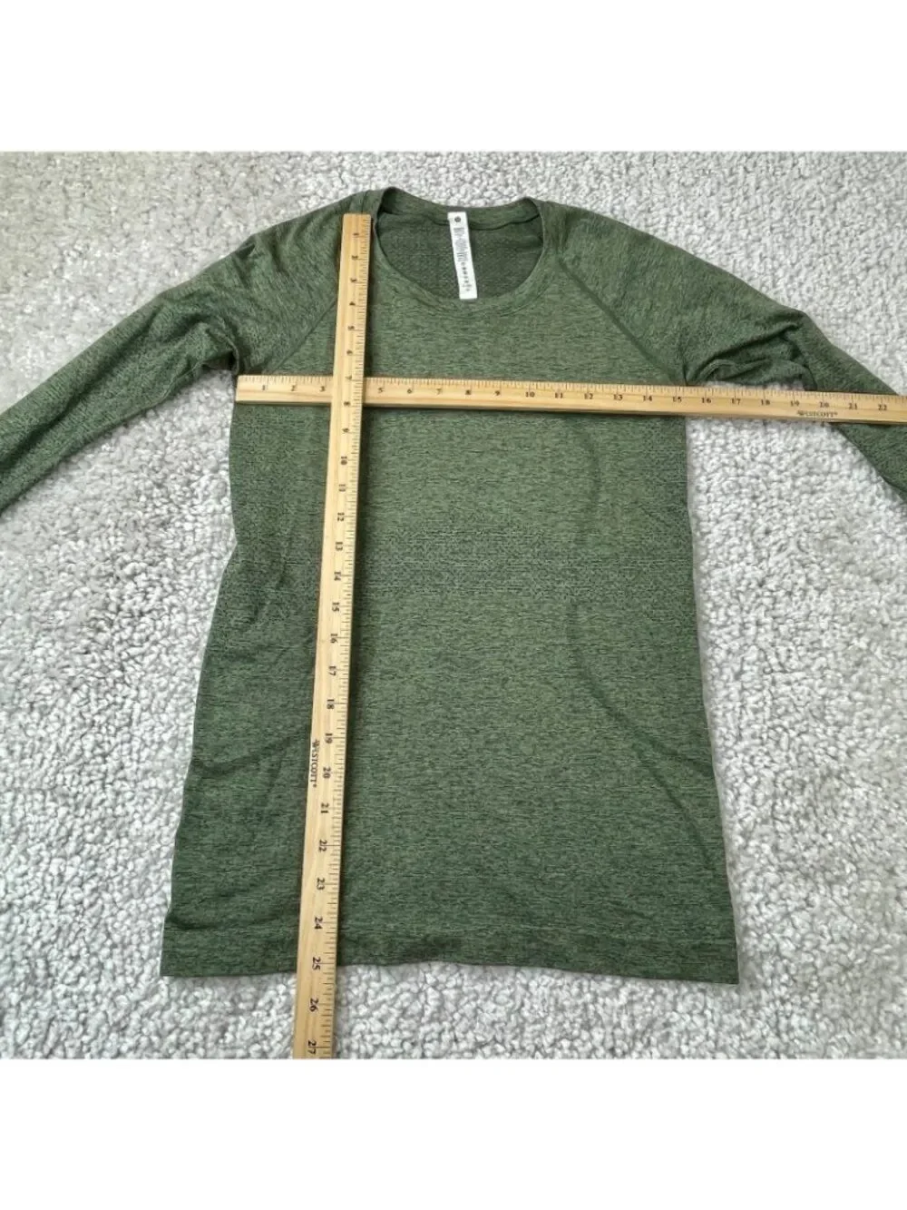 Lululemon Swiftly Tech Long Sleeve Shirt Rainforest Green Heathered Womens 6